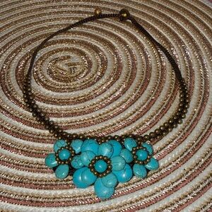 Turquoise Floral Necklace